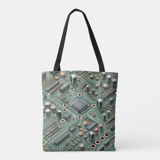 Computer Circuit Board Tote Bag (Achterkant)
