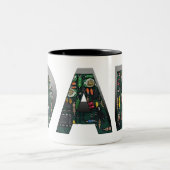 Computer Circuit Board Tweekleurige Koffiemok (Center)