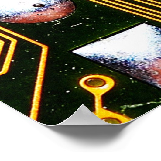 computer circuit boardtelecommunication,abstract,a poster (Hoek)