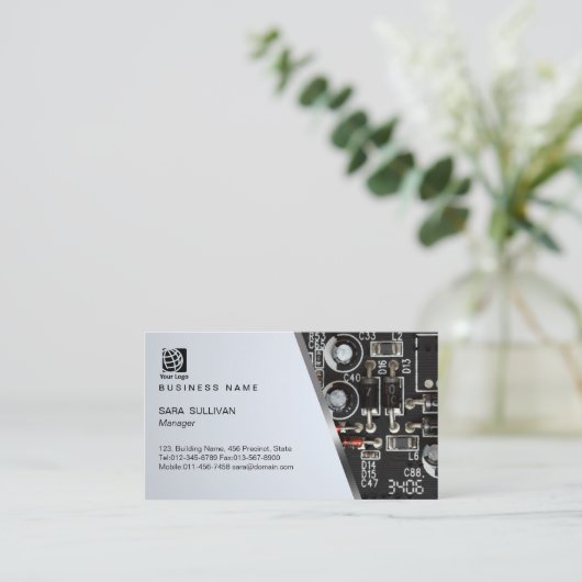 Computer Circuits Computer Service Visitekaartje (Staand voorkant)