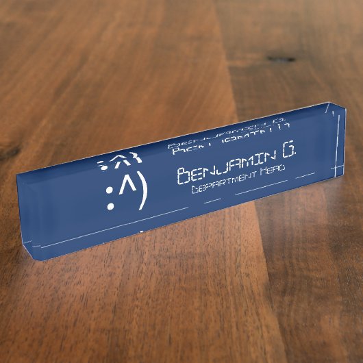 Computer Code Face Naambordje (Zijkant)