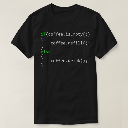 Computer Coder IT Coding Coffee Lover Programmer T-shirt (Design voorkant)
