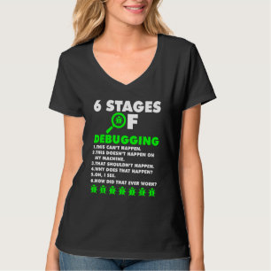 Computer Coder Software Ontwikkelaar 6 Fases of De T-shirt