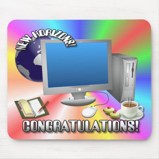 COMPUTER CONGRATS ~ Mousepad Muismat (Voorkant)