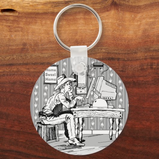 Computer Cowboy Sleutelhanger (Voorkant)