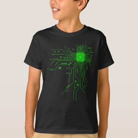 Computer CPU Chip PCB Circuit Design Tech Gift T-shirt (Voorkant)