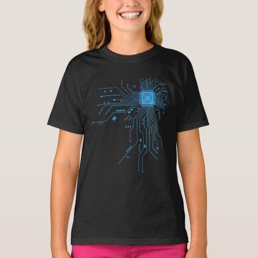 Computer CPU Chip PCB Circuit Design Tech Gift T-shirt (Voorkant)