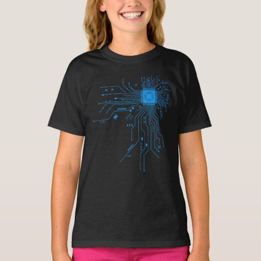 Computer CPU Chip PCB Circuit Design Tech Gift T-shirt (Voorkant)