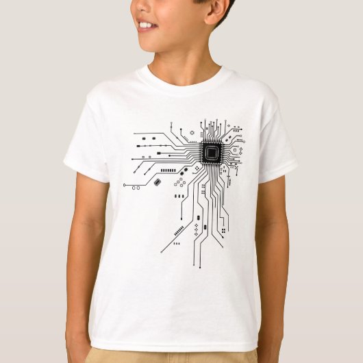 Computer CPU Chip PCB Circuit Design Tech Gift T-shirt (Voorkant)