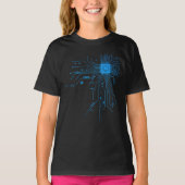 Computer CPU-chip PCB-circuit ontwerp tech cadeau T-shirt (Voorkant)
