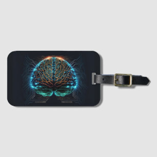 Computer Cyber Brain Bagagelabel