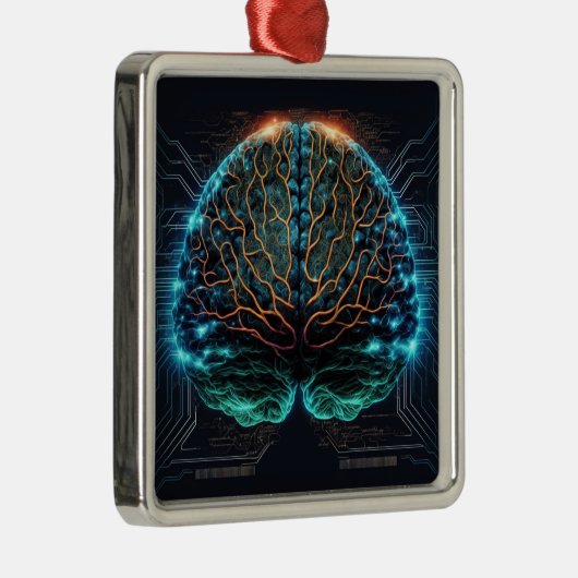 Computer Cyber Brain Christmas Ornament (Rechts)