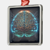 Computer Cyber Brain Christmas Ornament (Links)