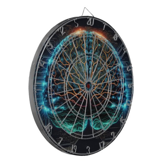 Computer Cyber Brain Dartboard Dartbord (Voorkant Links)