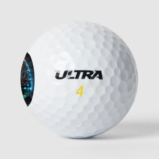 Computer Cyber Brain Golf Ballen (Logo)