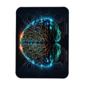 Computer Cyber Brain Magnet Magneet (Verticaal)