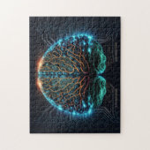 Computer Cyber Brain Puzzle Legpuzzel (Verticaal)