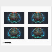 Computer Cyber Brain Stickers (Vel)