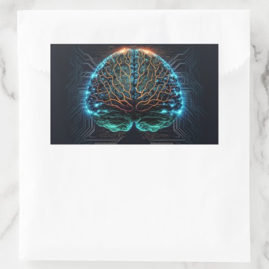 Computer Cyber Brain Stickers (Tas)