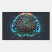 Computer Cyber Brain Stickers (Voorkant)