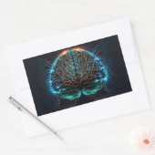 Computer Cyber Brain Stickers (Envelop)