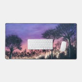 Computer desk keyboard matt with trees at sunset bureaumat (Keyboard & Muis)