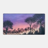 Computer desk keyboard matt with trees at sunset bureaumat (Voorkant)