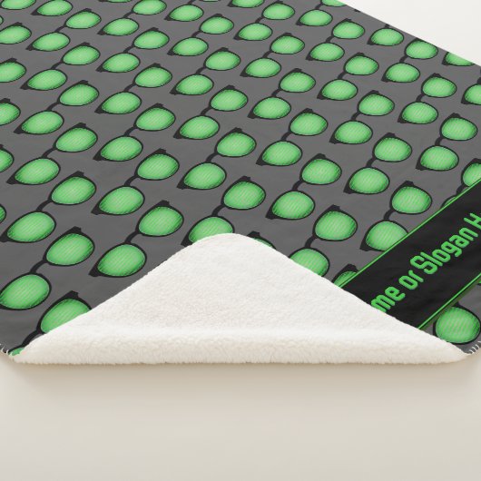 Computer Dev Bril met Code Lenzen - eigen tekst Sherpa Deken (3/4)