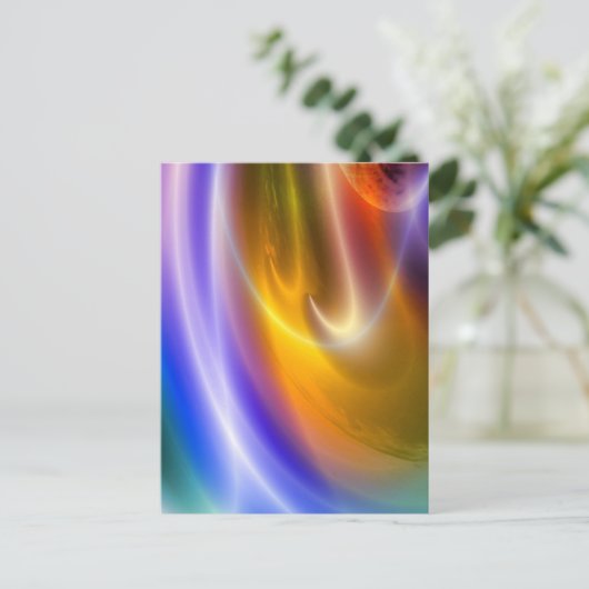 Computer Digital Abstract Briefkaart (Staand voorkant)