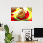 Computer Digital Abstract Painting Poster (Thuiskantoor)