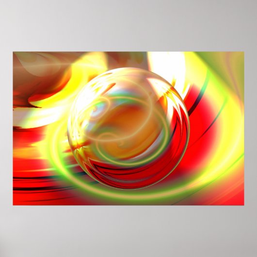 Computer Digital Abstract Painting Poster (Voorkant)