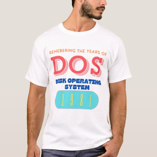 Computer Disk Operating System (DOS) T-shirt (Voorkant)