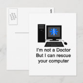 Computer Doctor Briefkaart (Voorkant / Achterkant)