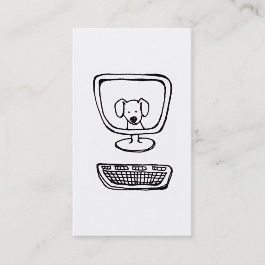 Computer Dog - leuke nieuwe inkt die nieuwe kunst  Visitekaartje (Voorkant)