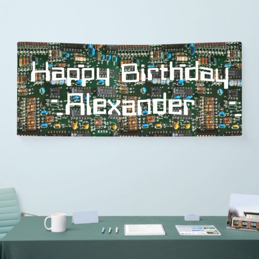 Computer Electronics Personalized Circuit Banner (Beurs)
