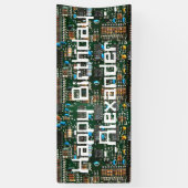Computer Electronics Personalized Circuit Banner (Verticaal)