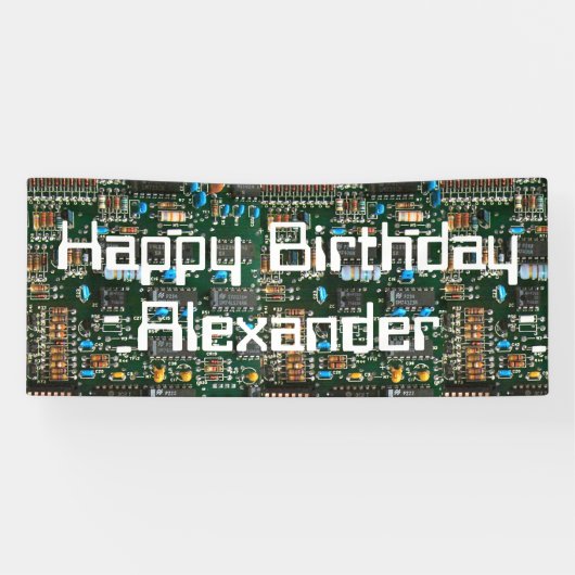 Computer Electronics Personalized Circuit Banner (Horizontaal)