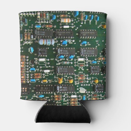 Computer Electronics Printen Circuit Board Afbeeld Blikjeskoeler (Achterkant)