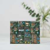 Computer Electronics Printen Circuit Board Afbeeld Briefkaart (Staand voorkant)