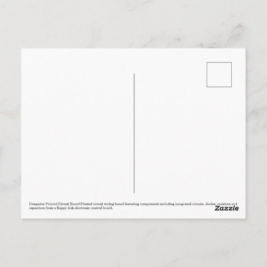 Computer Electronics Printen Circuit Board Afbeeld Briefkaart (Achterkant)