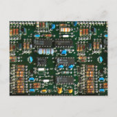 Computer Electronics Printen Circuit Board Afbeeld Briefkaart (Voorkant)