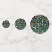 Computer Electronics Printen Circuit Board Afbeeld Confetti (Achterkanten)