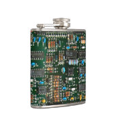 Computer Electronics Printen Circuit Board Afbeeld Heupfles (Rechts)