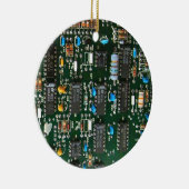 Computer Electronics Printen Circuit Board Afbeeld Keramisch Ornament (Rechts)