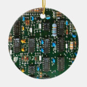 Computer Electronics Printen Circuit Board Afbeeld Keramisch Ornament (Voorkant)