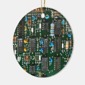 Computer Electronics Printen Circuit Board Afbeeld Keramisch Ornament (Links)
