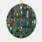 Computer Electronics Printen Circuit Board Afbeeld Keramisch Ornament (Links)