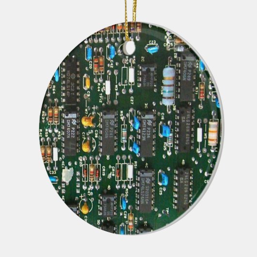 Computer Electronics Printen Circuit Board Afbeeld Keramisch Ornament (Links)