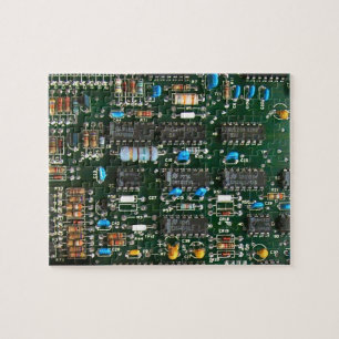 Computer Electronics Printen Circuit Board Afbeeld Legpuzzel