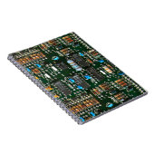 Computer Electronics Printen Circuit Board Afbeeld Notitieboek (Rechterzijde)